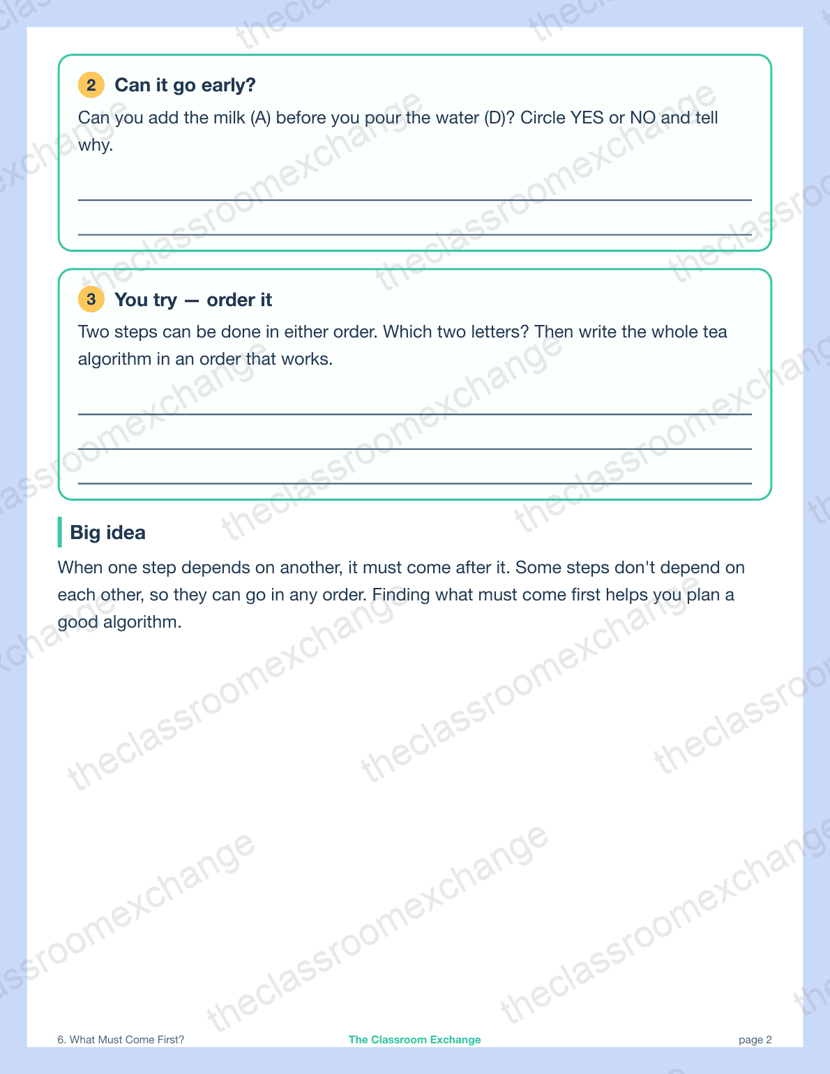 Grade 1 Coding: What Must Come First alternative view