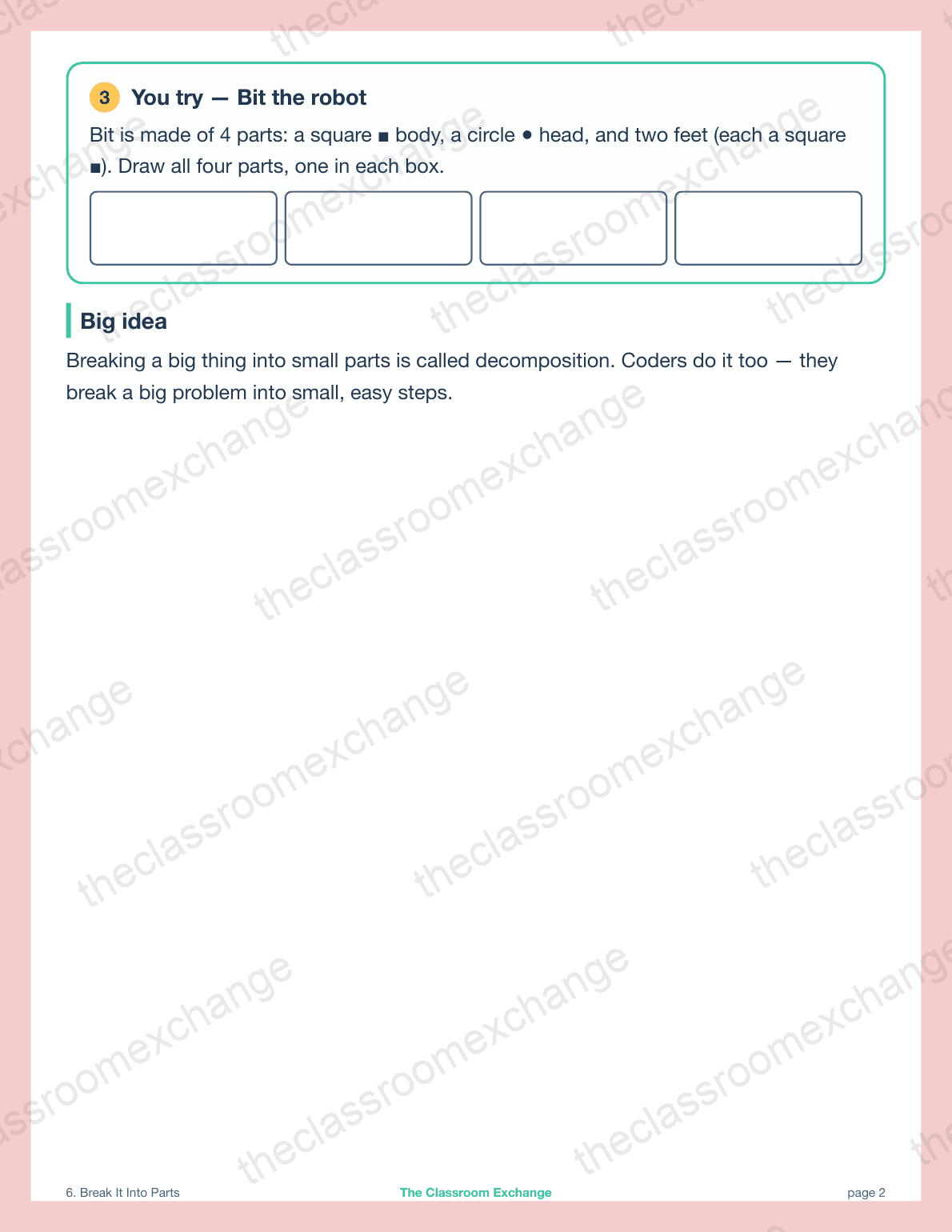 Kindergarten Coding: Break It Into Parts alternative view