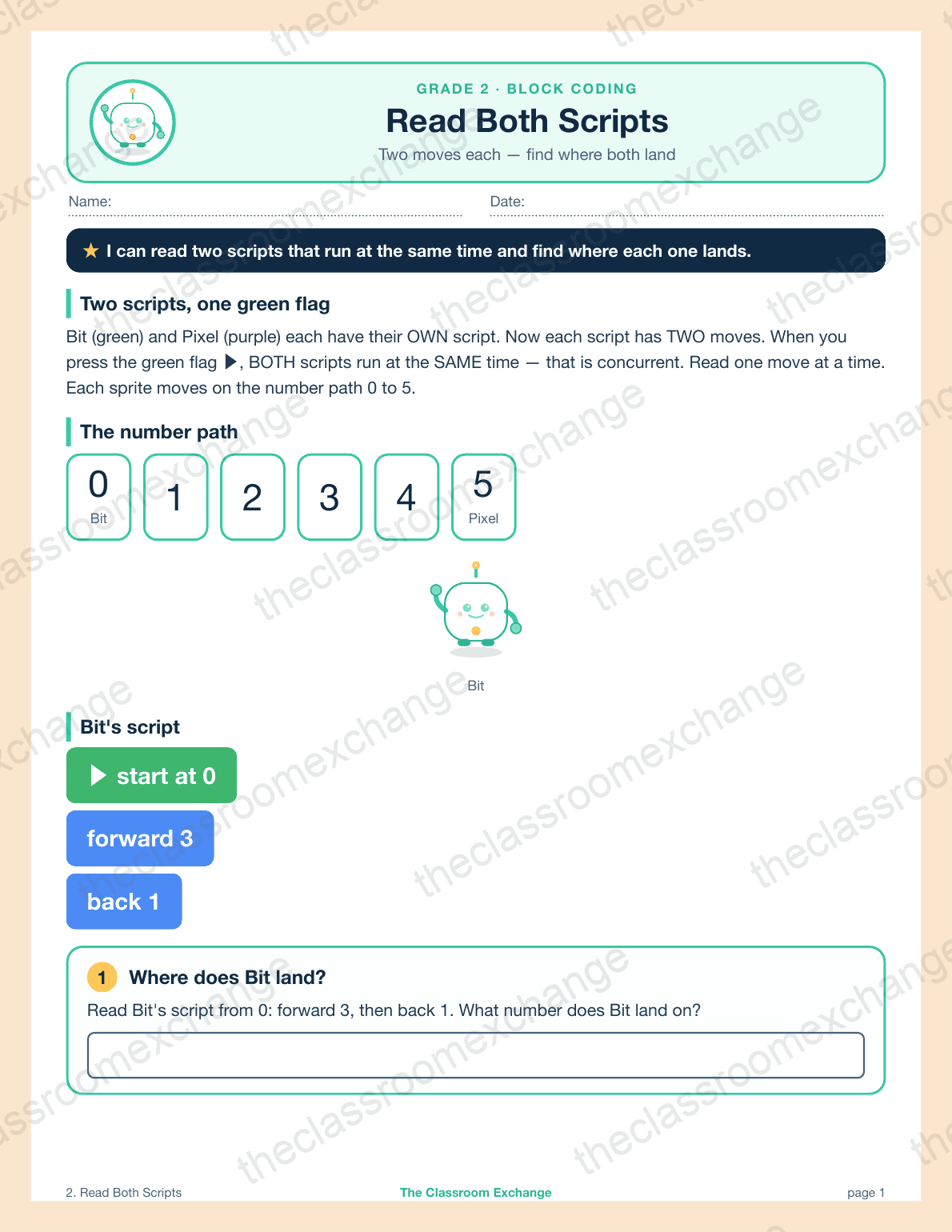 Grade 2 Coding: Read Both Scripts