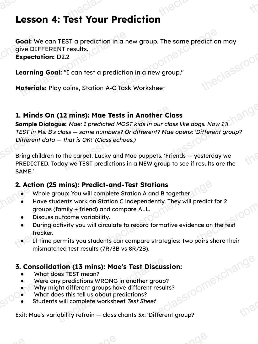 Grade 1 Probability: Will It? Maybe! alternative view