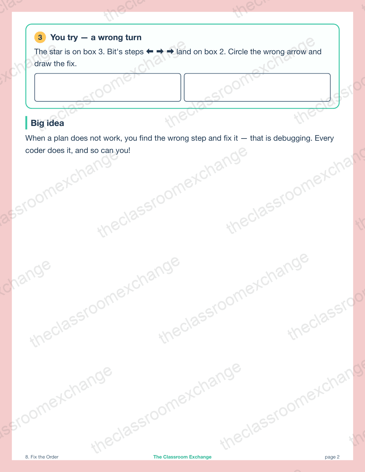 Kindergarten Coding: Fix the Order alternative view