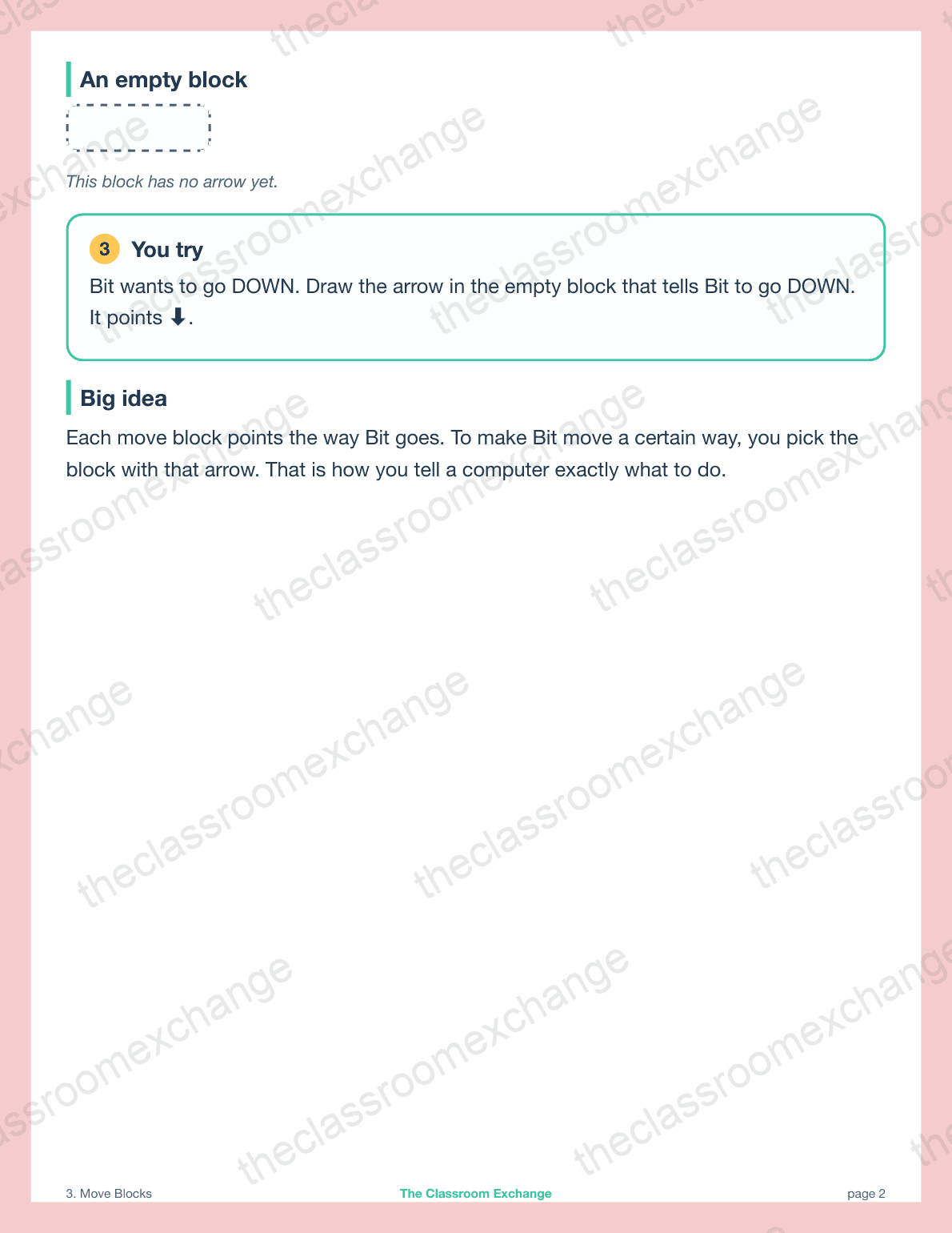 Kindergarten Coding: Move Blocks alternative view