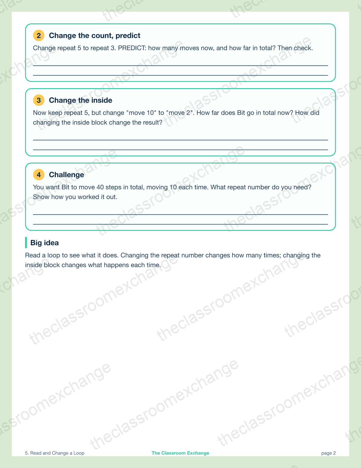 Grade 3 Coding: Read and Change a Loop alternative view