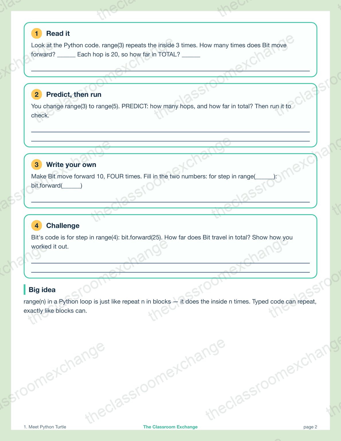 Grade 3 Coding: Meet Python Turtle alternative view