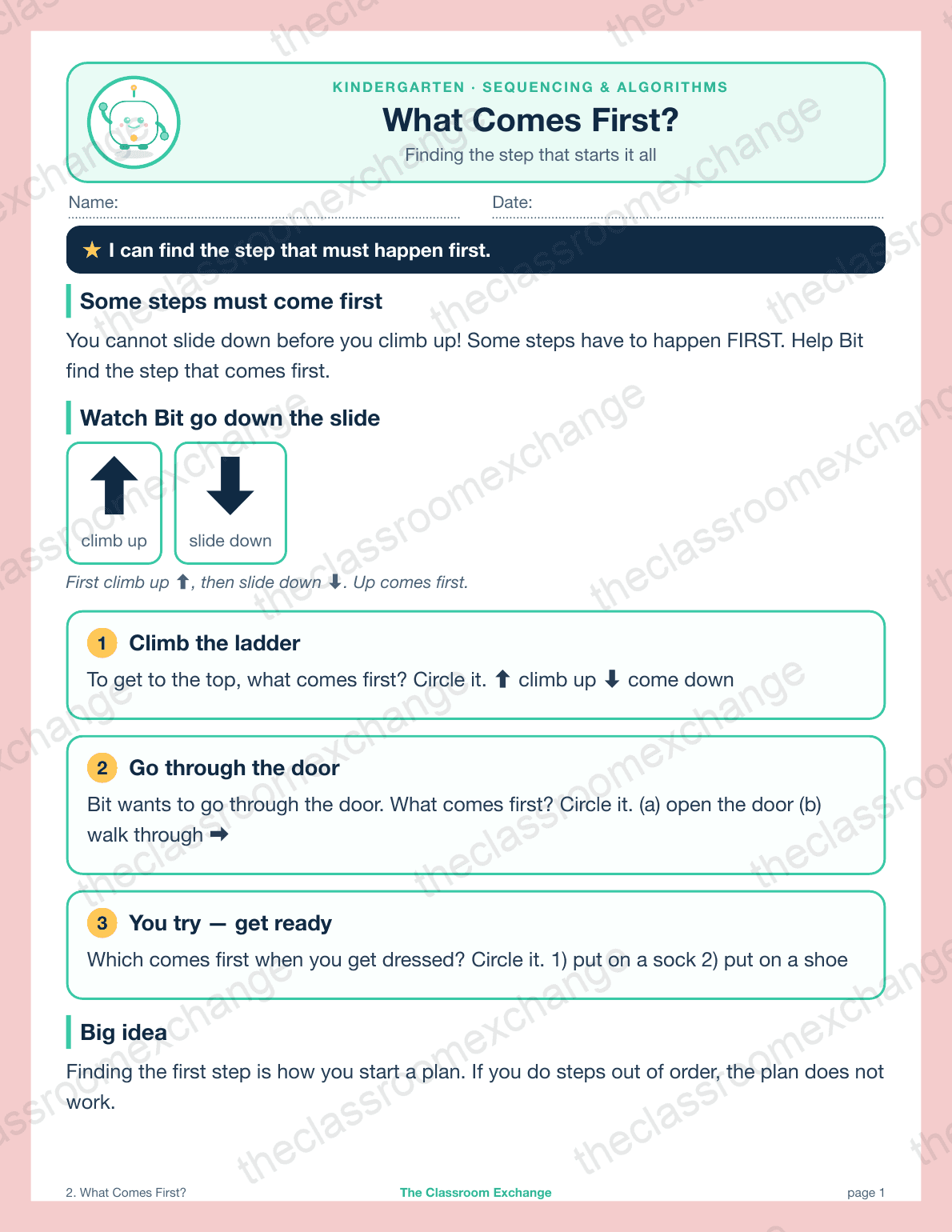 Kindergarten Coding: What Comes First