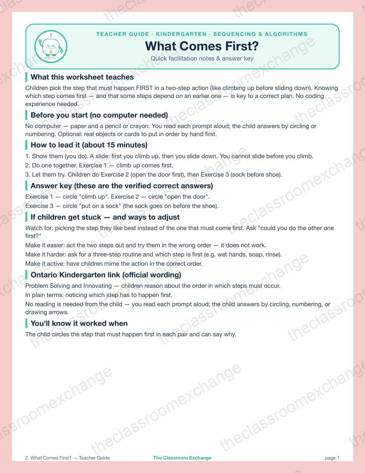 Kindergarten Coding: What Comes First alternative view