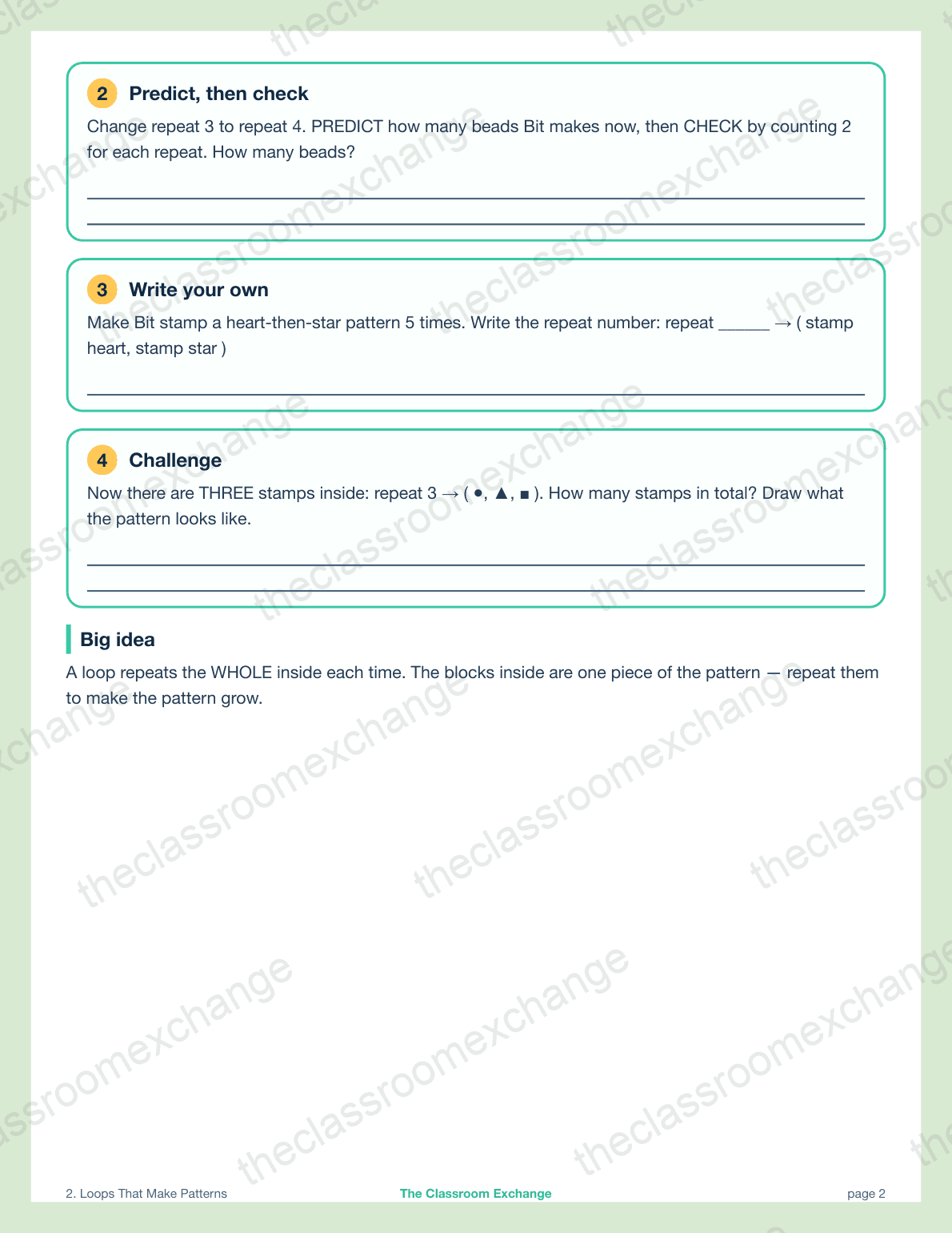 Grade 3 Coding: Loops That Make Patterns alternative view