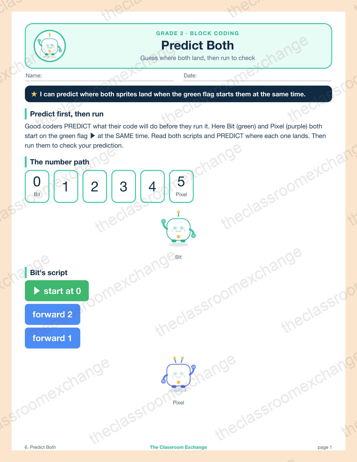 Grade 2 Coding: Predict Both